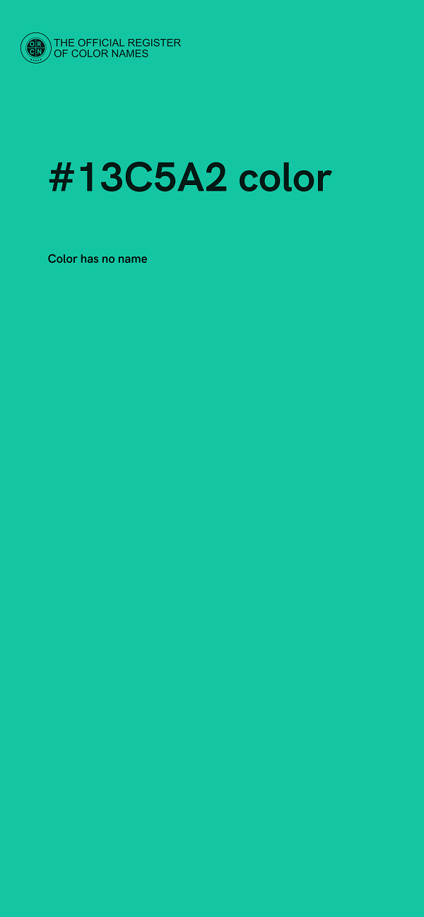 #13C5A2 color image