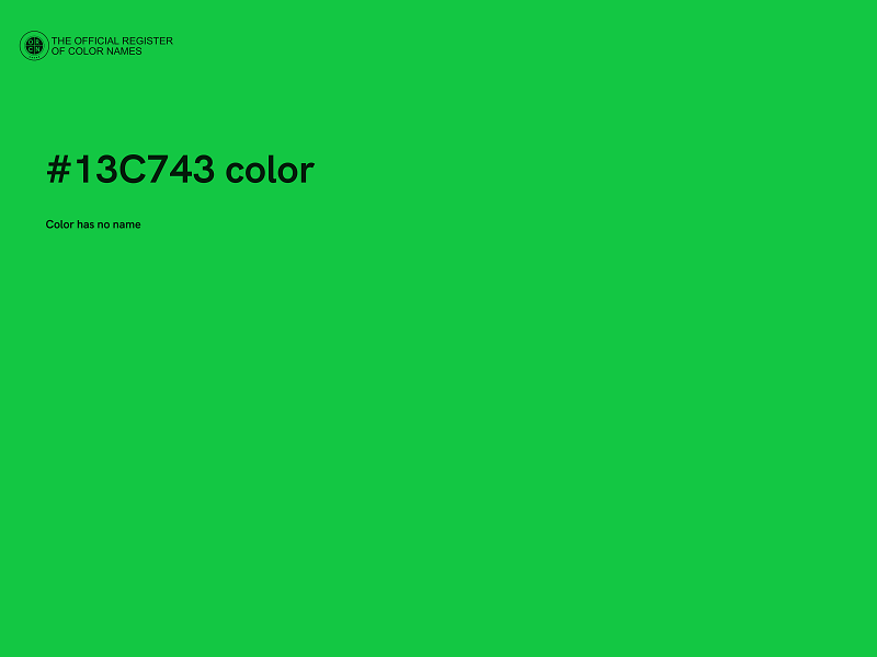 #13C743 color image