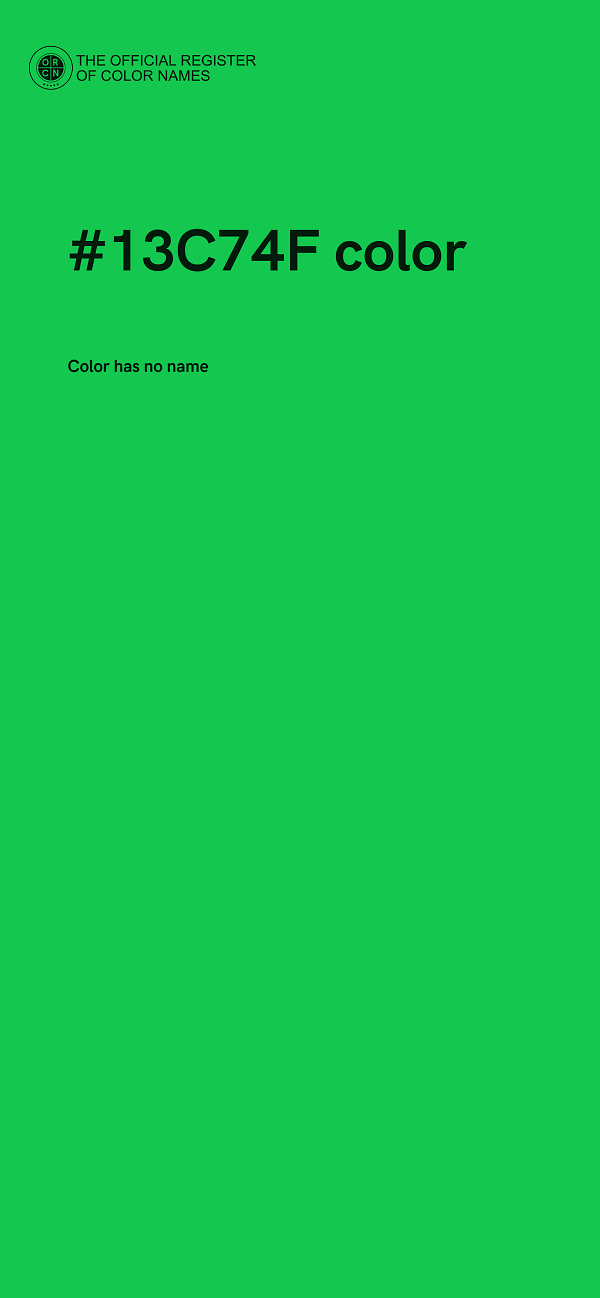 #13C74F color image