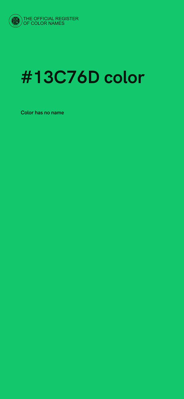 #13C76D color image