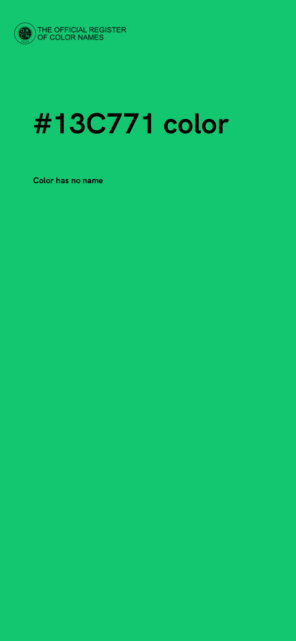 #13C771 color image