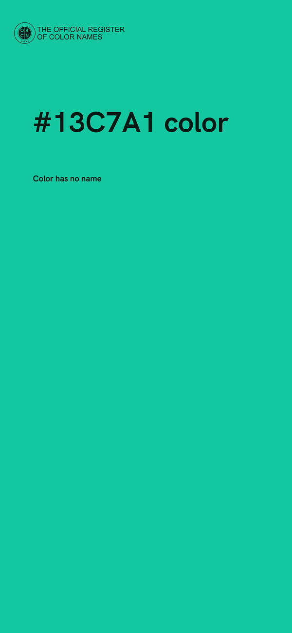 #13C7A1 color image