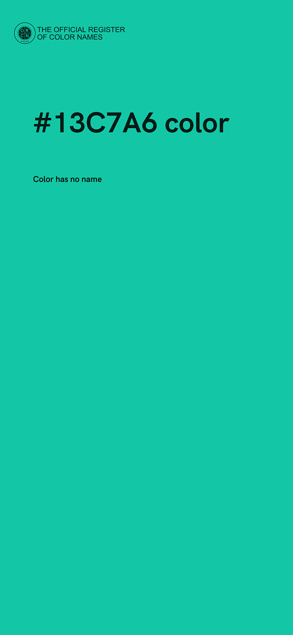 #13C7A6 color image