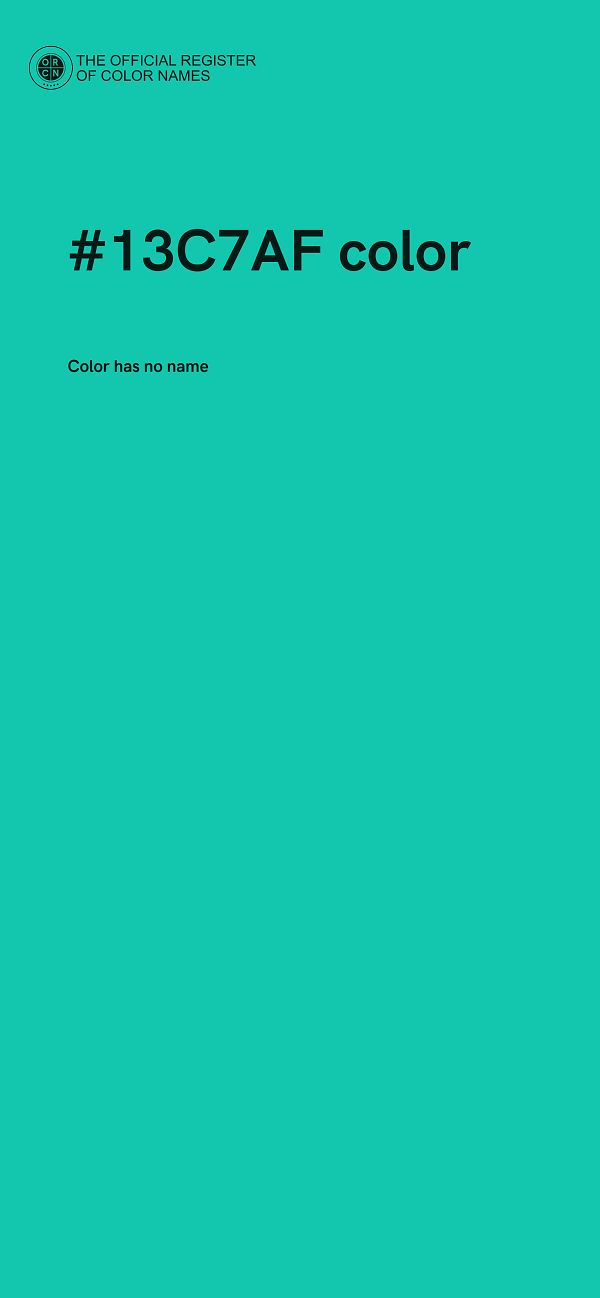 #13C7AF color image