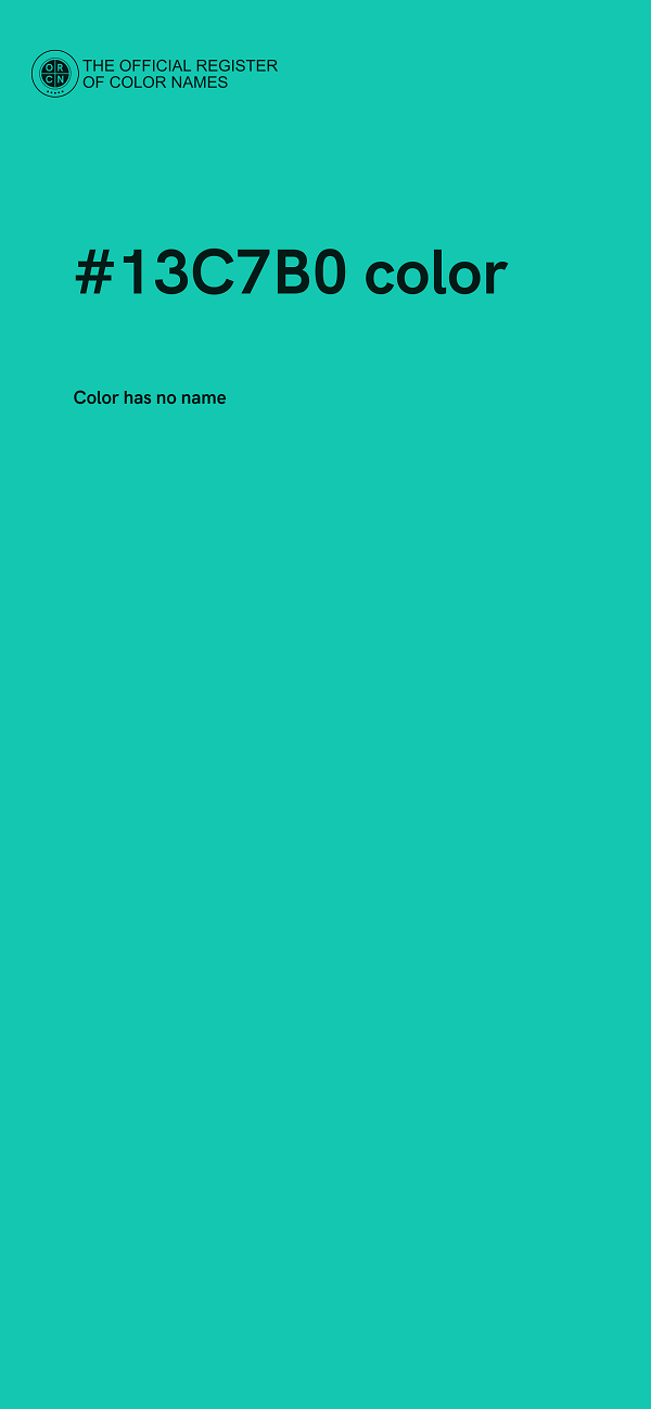 #13C7B0 color image