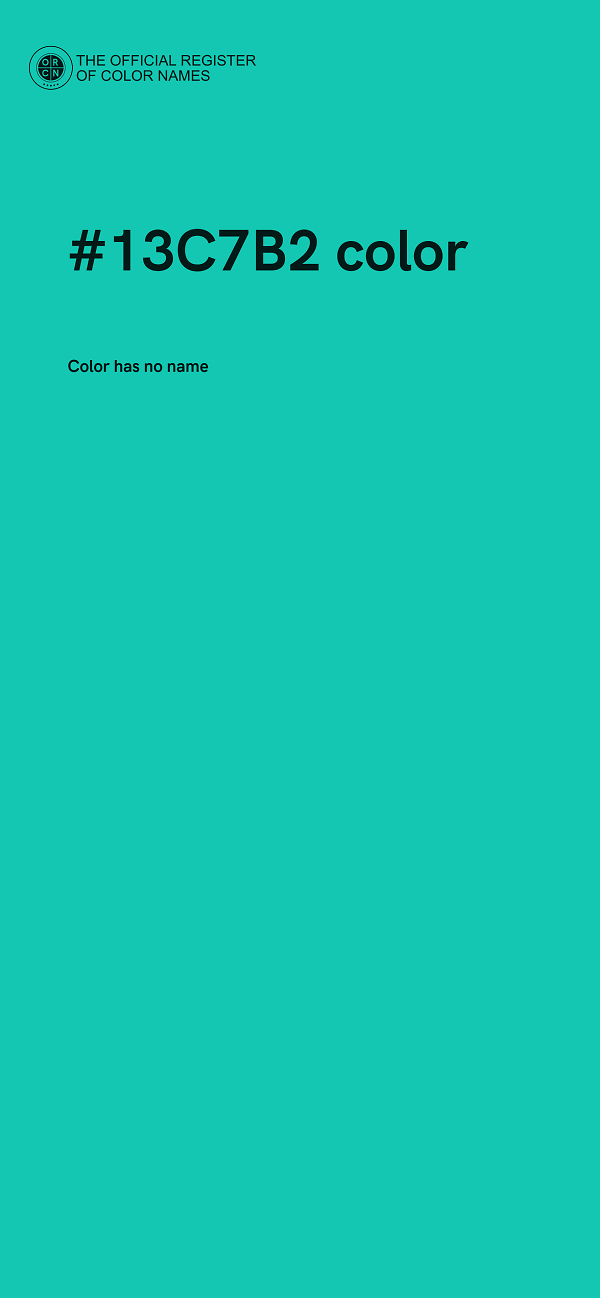 #13C7B2 color image