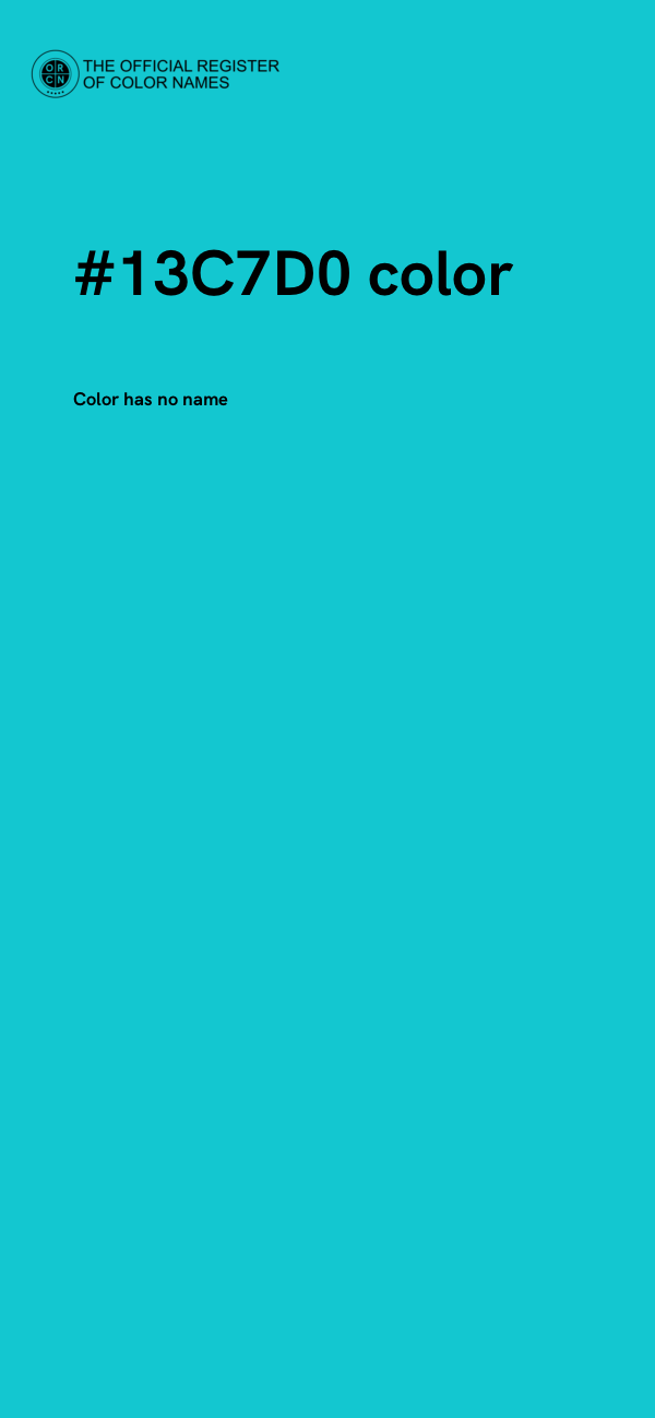 #13C7D0 color image