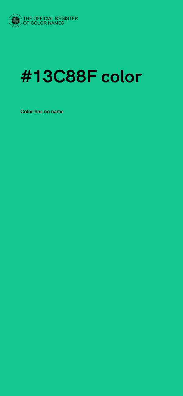 #13C88F color image