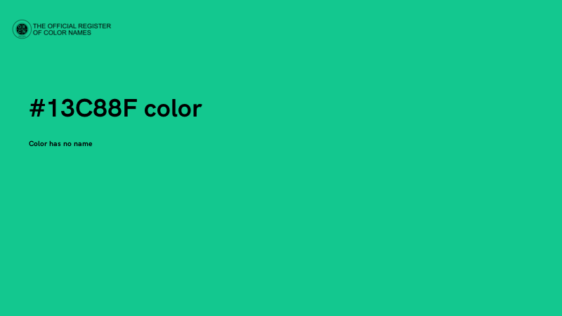 #13C88F color image