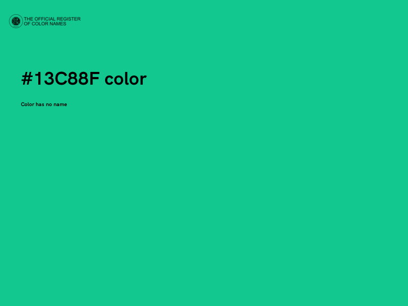#13C88F color image