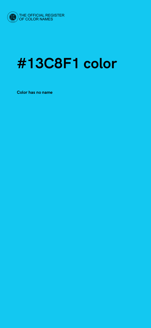 #13C8F1 color image