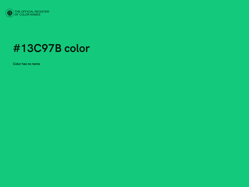 #13C97B color image