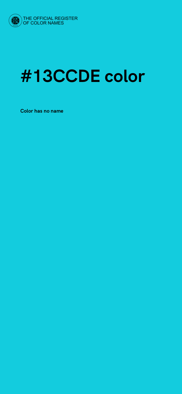 #13CCDE color image