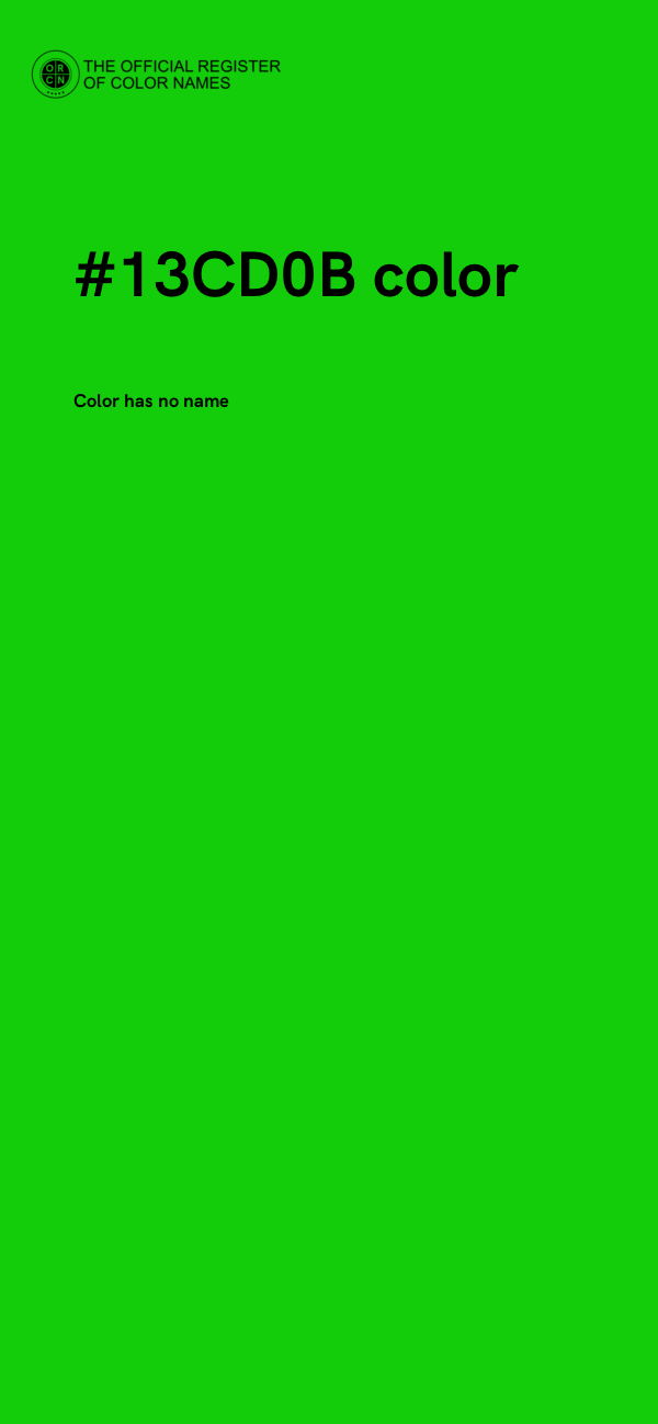 #13CD0B color image