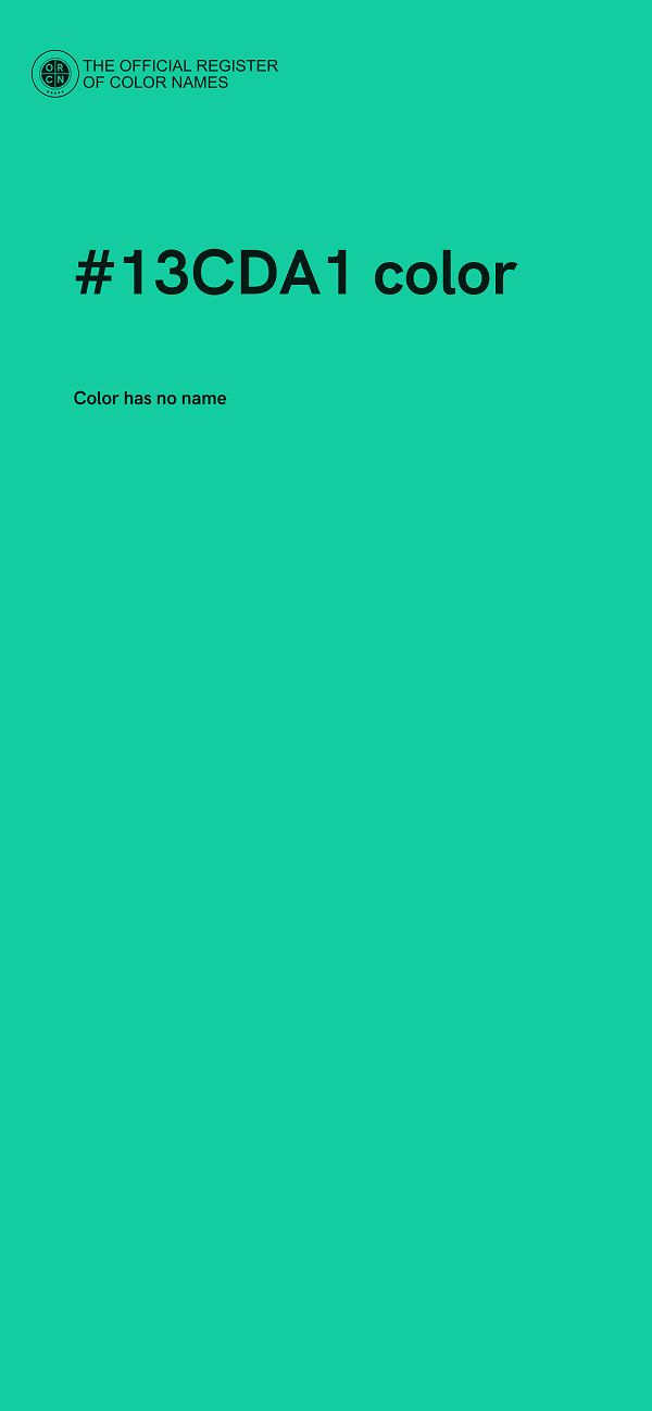 #13CDA1 color image