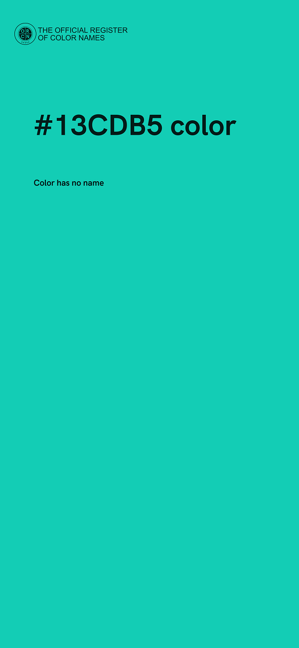 #13CDB5 color image