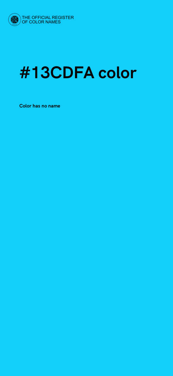 #13CDFA color image
