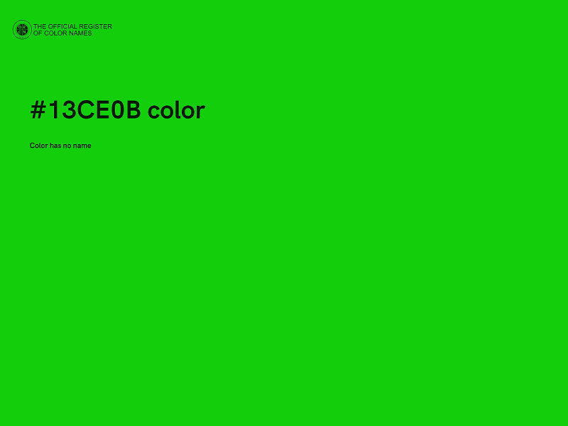 #13CE0B color image