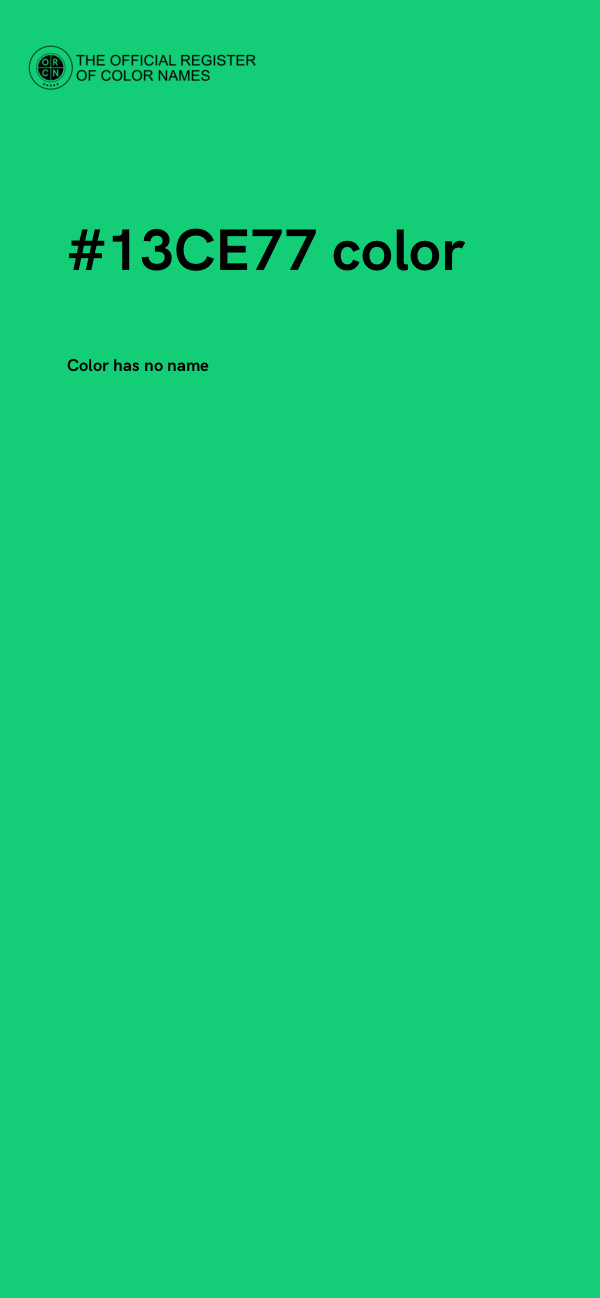 #13CE77 color image