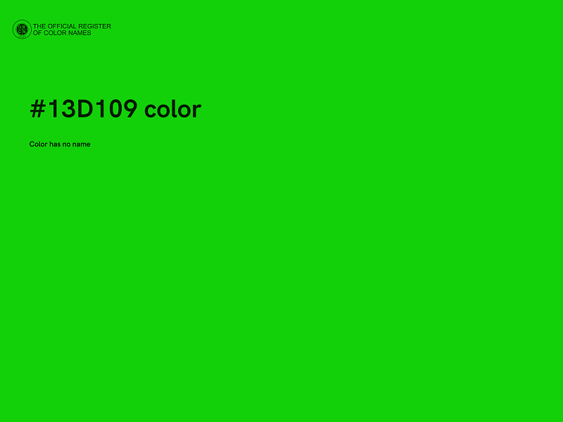 #13D109 color image