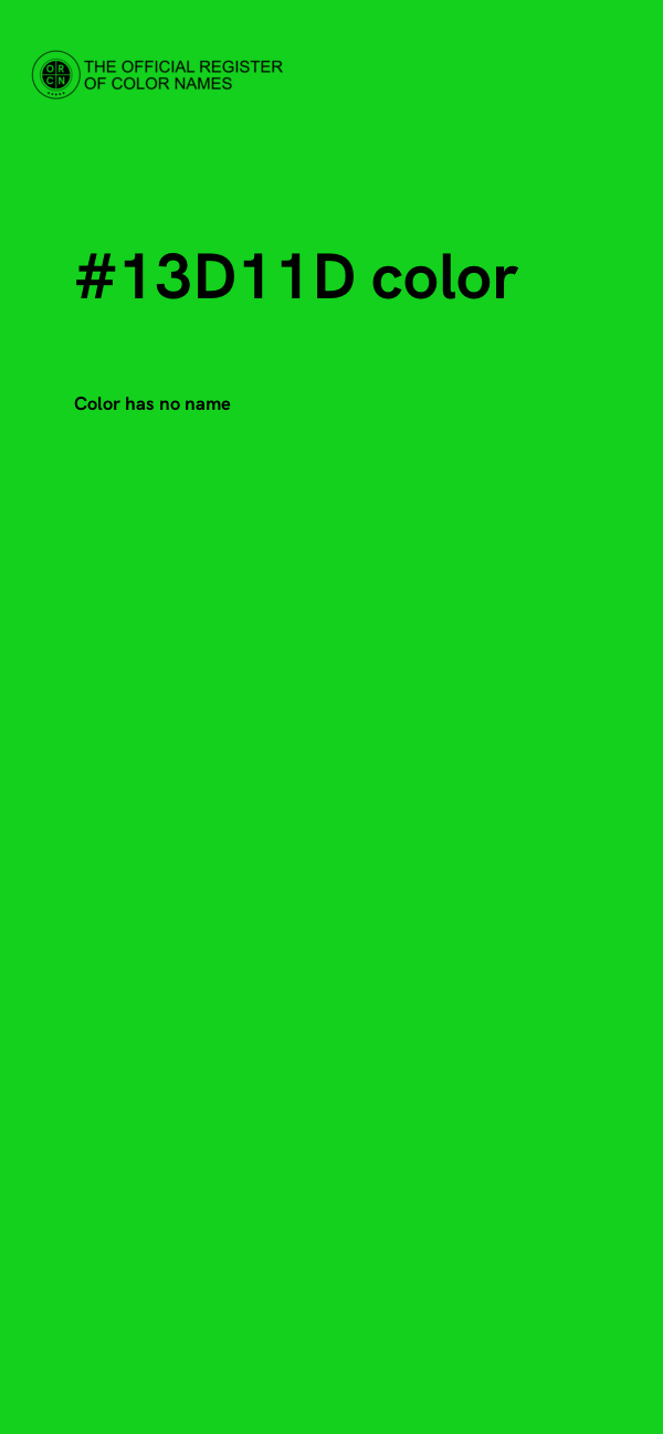 #13D11D color image