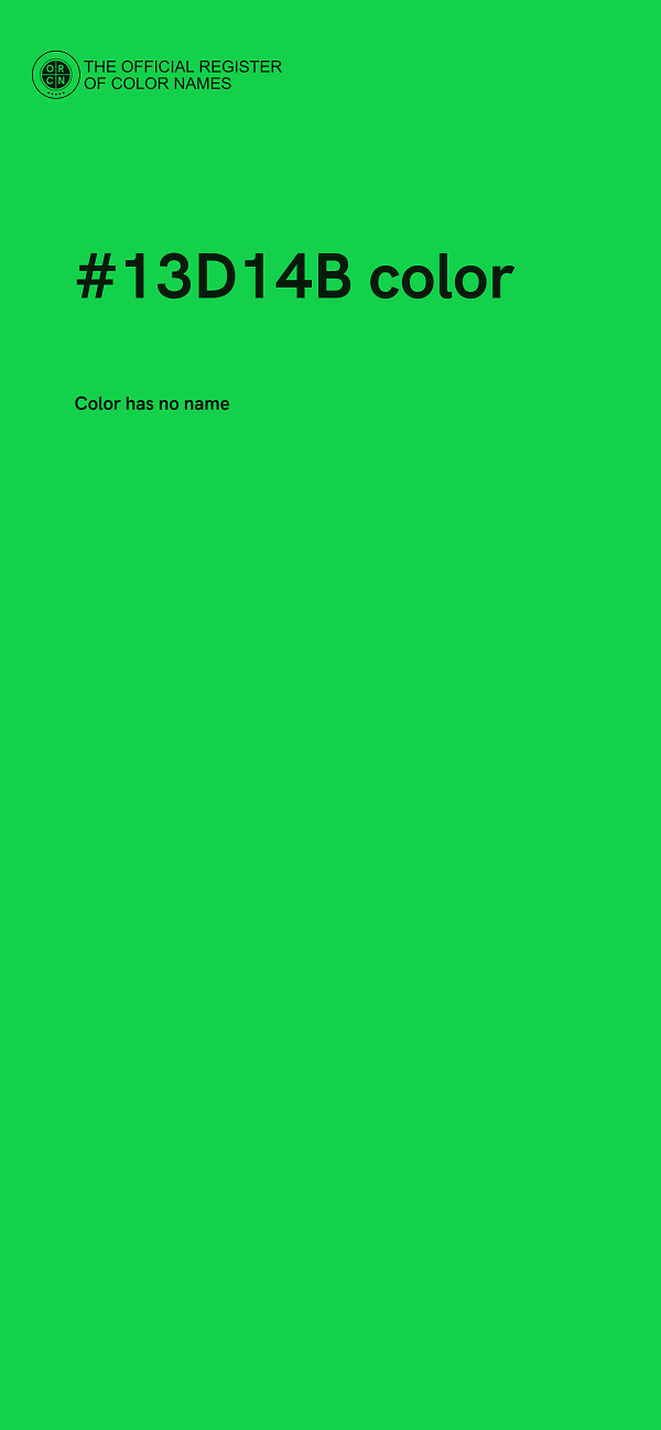 #13D14B color image
