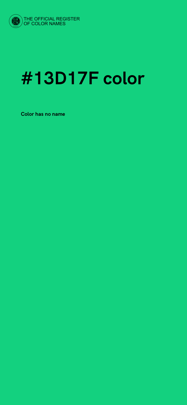 #13D17F color image