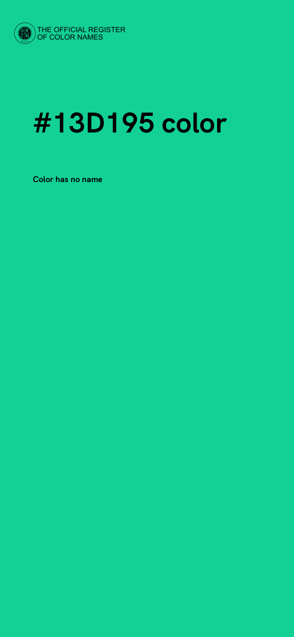 #13D195 color image