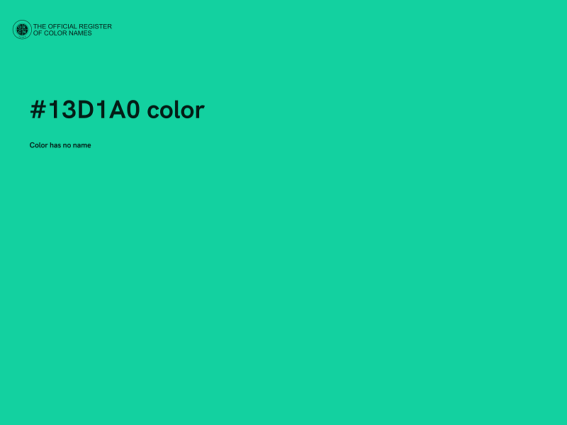 #13D1A0 color image