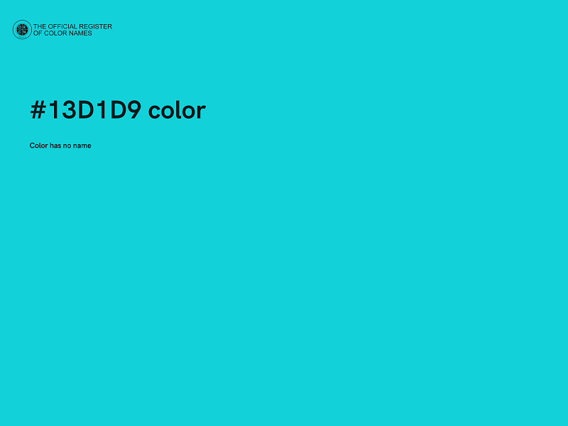 #13D1D9 color image