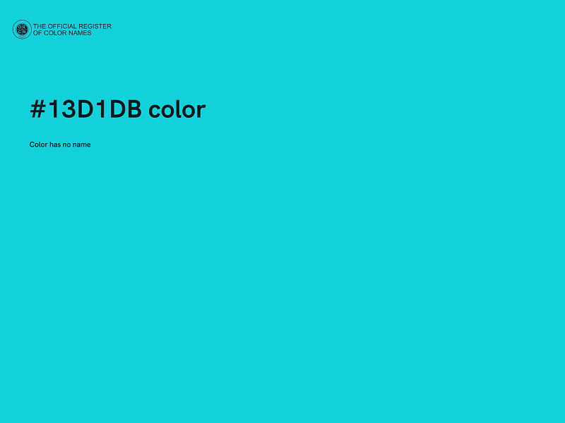 #13D1DB color image