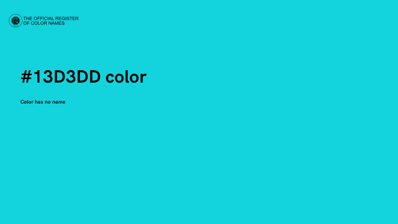 #13D3DD color image