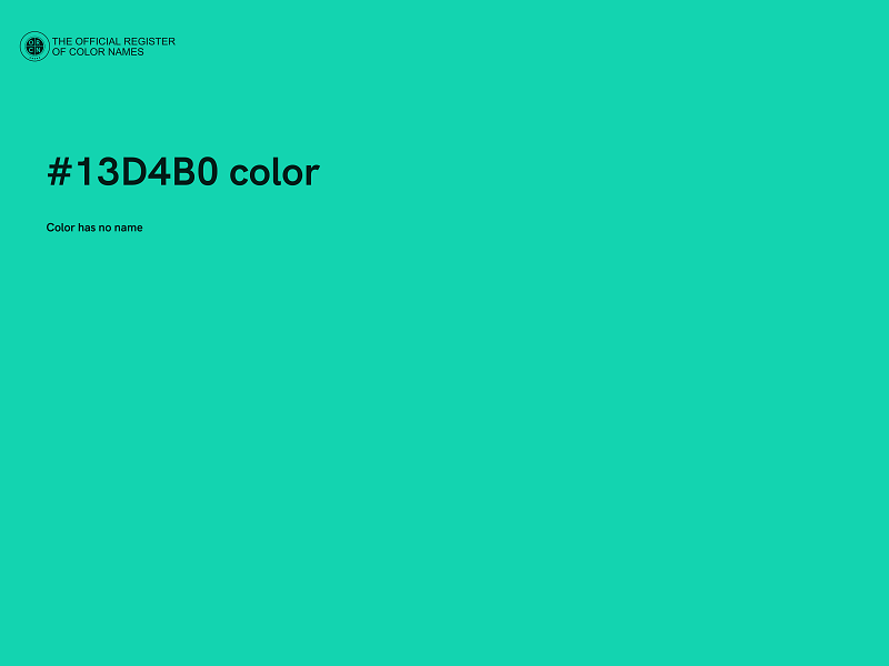 #13D4B0 color image