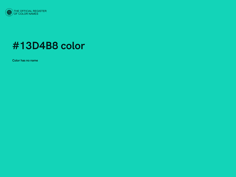 #13D4B8 color image