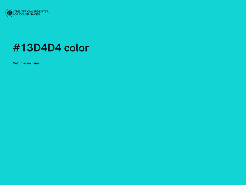 #13D4D4 color image