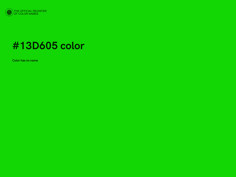 #13D605 color image