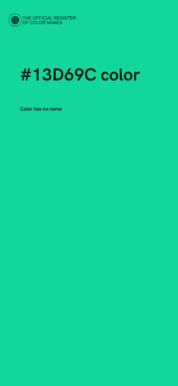 #13D69C color image