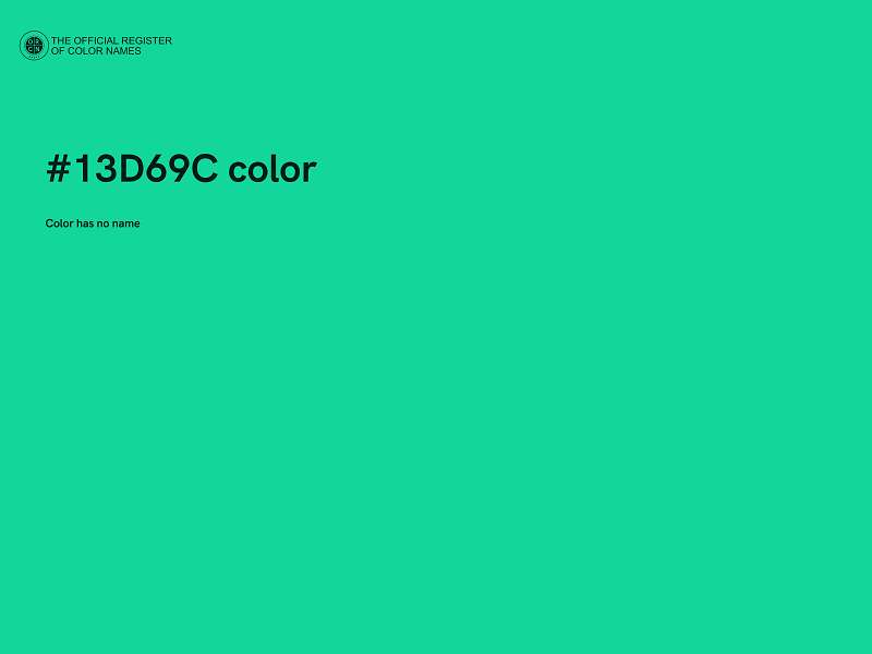 #13D69C color image