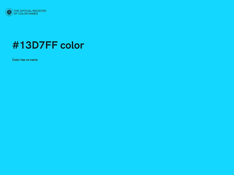 #13D7FF color image