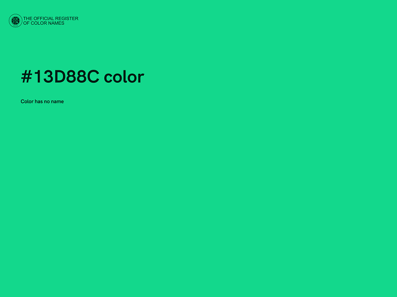 #13D88C color image