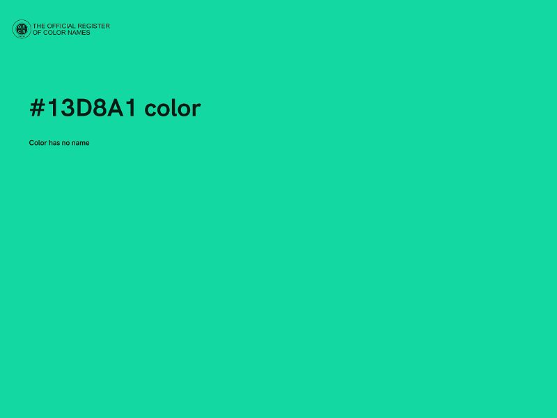 #13D8A1 color image