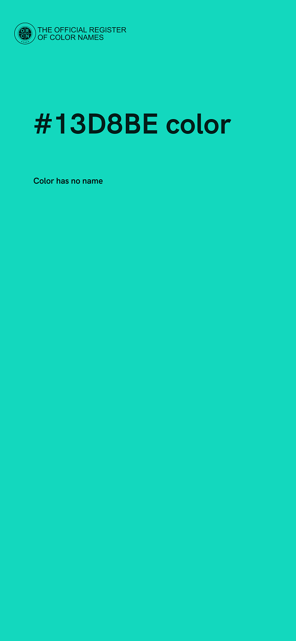 #13D8BE color image