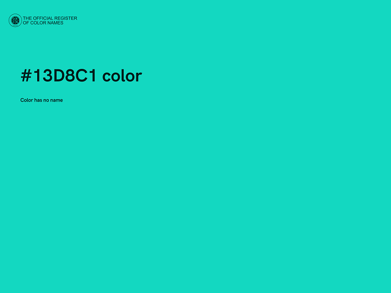 #13D8C1 color image