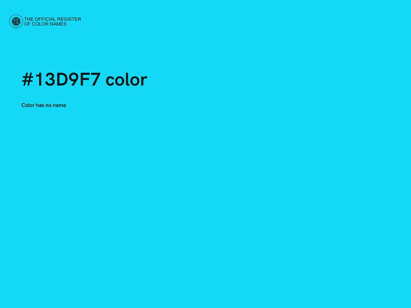 #13D9F7 color image