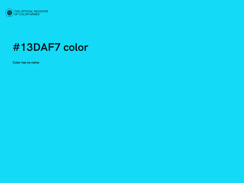 #13DAF7 color image