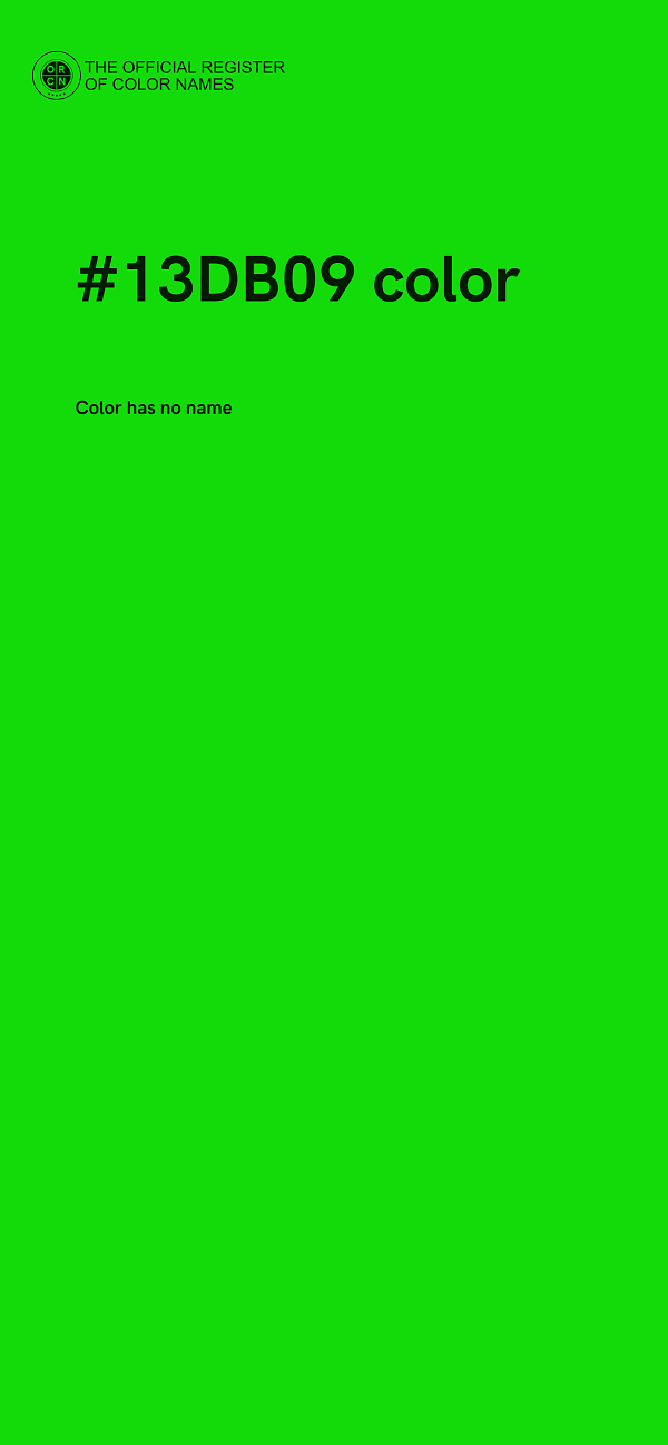 #13DB09 color image