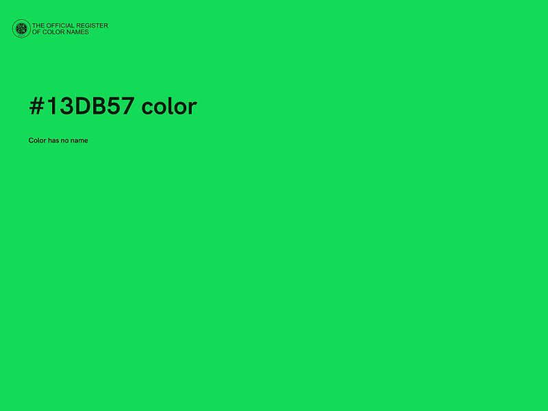 #13DB57 color image