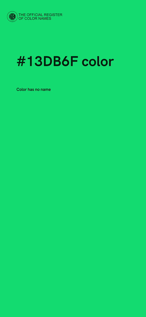 #13DB6F color image