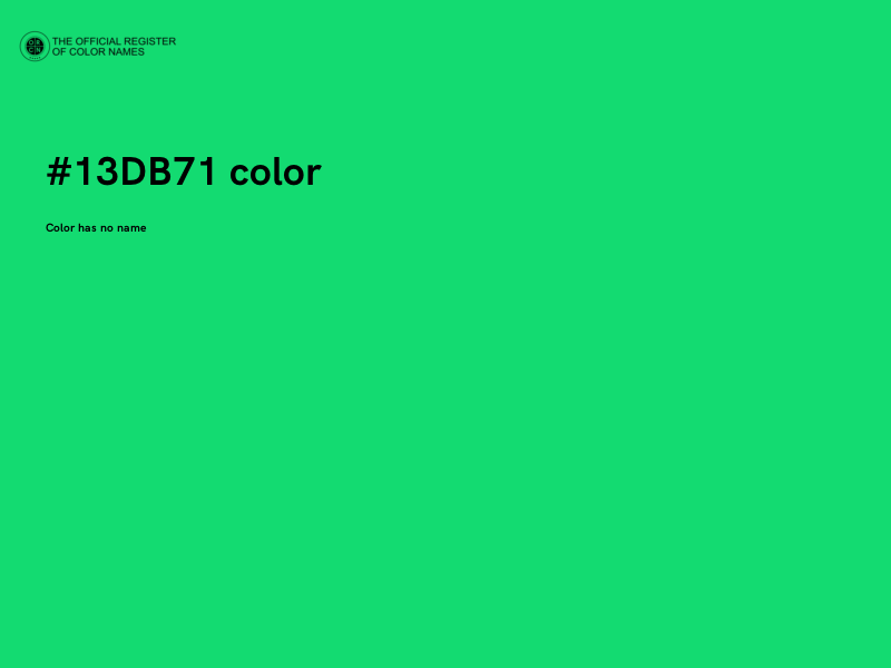 #13DB71 color image