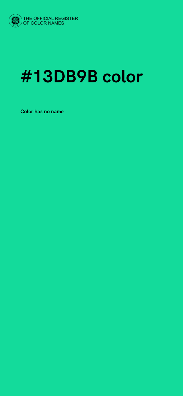 #13DB9B color image